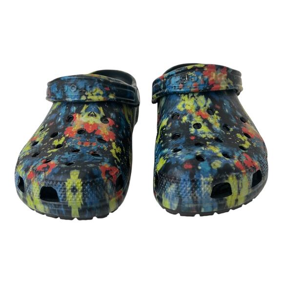 Crocs Classic Tie Dye Graphic Unisex Clog Sandals Women Size 9 - Picture 3 of 10